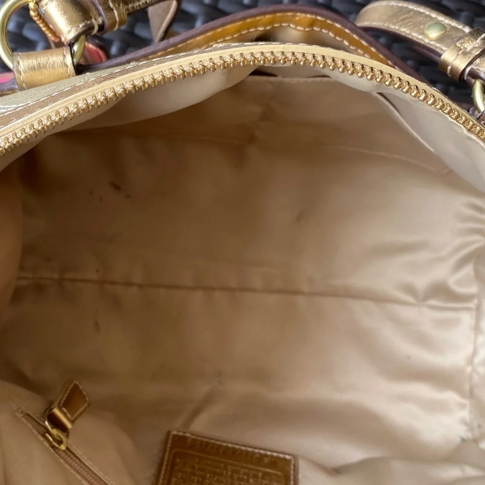 Coach Signature Patchwork Satchel Tote F17164
